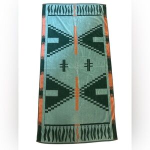 Vintage Southwest Royal Terry Towel in Turquoise and Orange